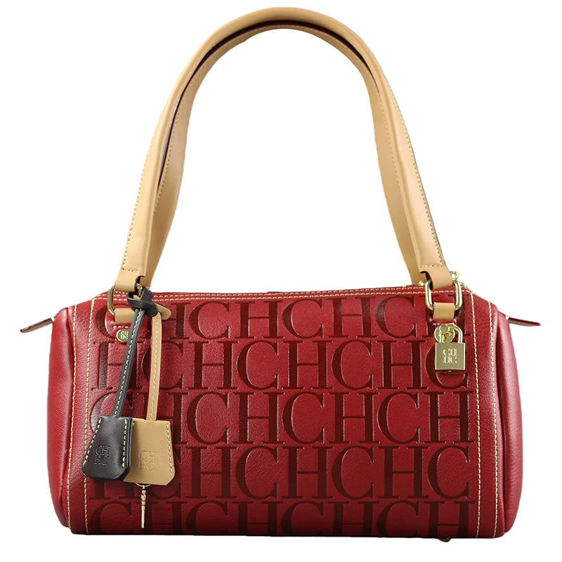 CH Niche Brand PU Bucket Bag – Large Capacity Letter Print Classic Handbag for Women 2026