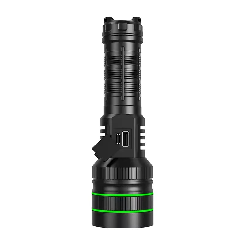 2500 Lumen Long Range LED Flashlight – IPX7 Waterproof, Type-C, 5 Modes, Power Bank Function