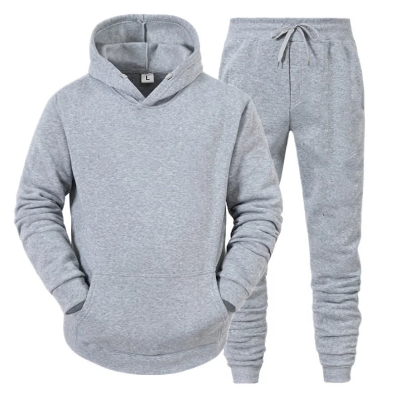 Men's Hoodie & Jogging Pants Sport Tracksuit Set – Spring Autumn Running Sweater Suit