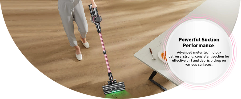 Cordless Vacuum Cleaner — 55Kpa / 500W / 45-Min Runtime, 10-in-1 Powerful Stick Vacuum for Home, Pet Hair, Hard Floor & Carpet