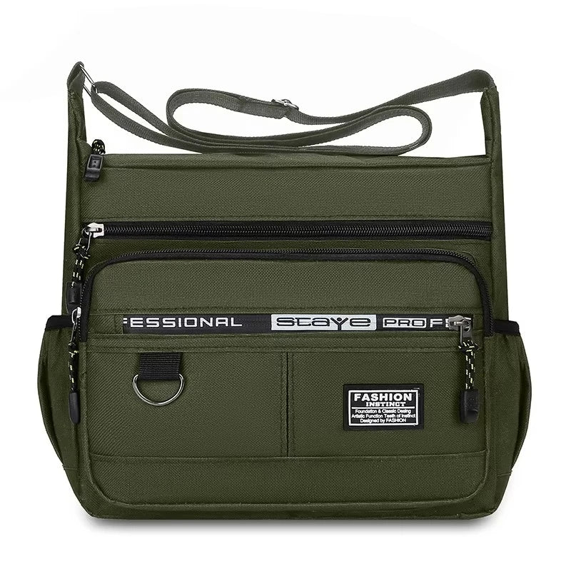 Men's Waterproof Messenger Bag – Oxford Crossbody Sling Pack for Work, Business & Travel