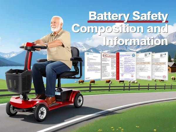 Foldable 4-Wheel Mobility Scooter – 250W, 12Ah Lithium Battery