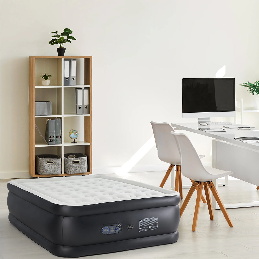 JHK Double-Height Air Mattress – 660 lbs Capacity, Non-Slip Bottom, Queen & Twin, Home & Camping
