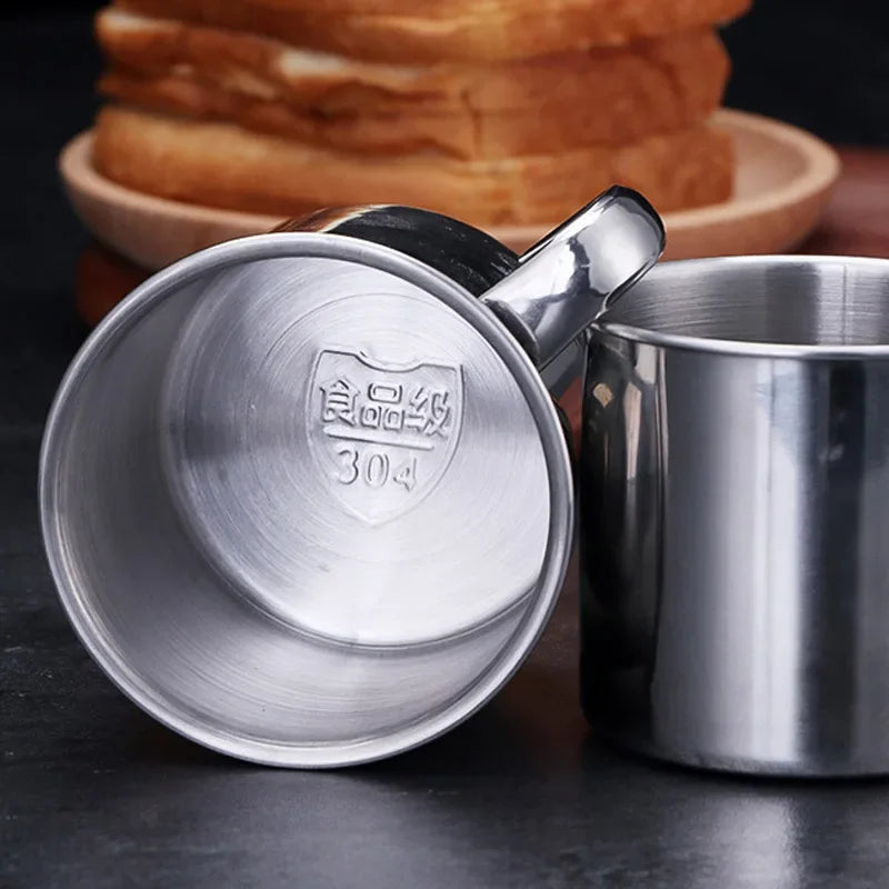 304 Stainless Steel Portable Coffee Mug – Compact Camping & Travel Cup, 50–400ml
