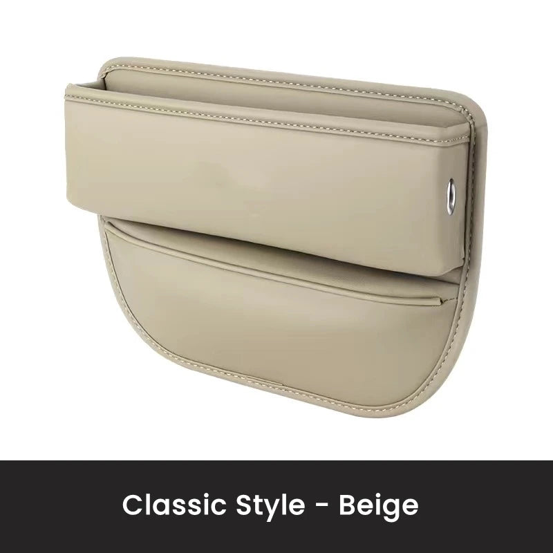 Beige leather handbag on a white background with 'Classic Style - Beige' text.