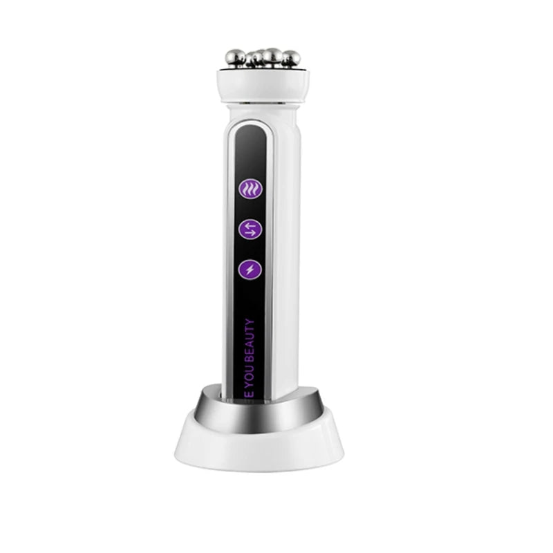 360° Rotating EMS Facial Massager with LED Phototherapy & Heat – Face Lift, Skin Tightening & Anti-Wrinkle Beauty Device