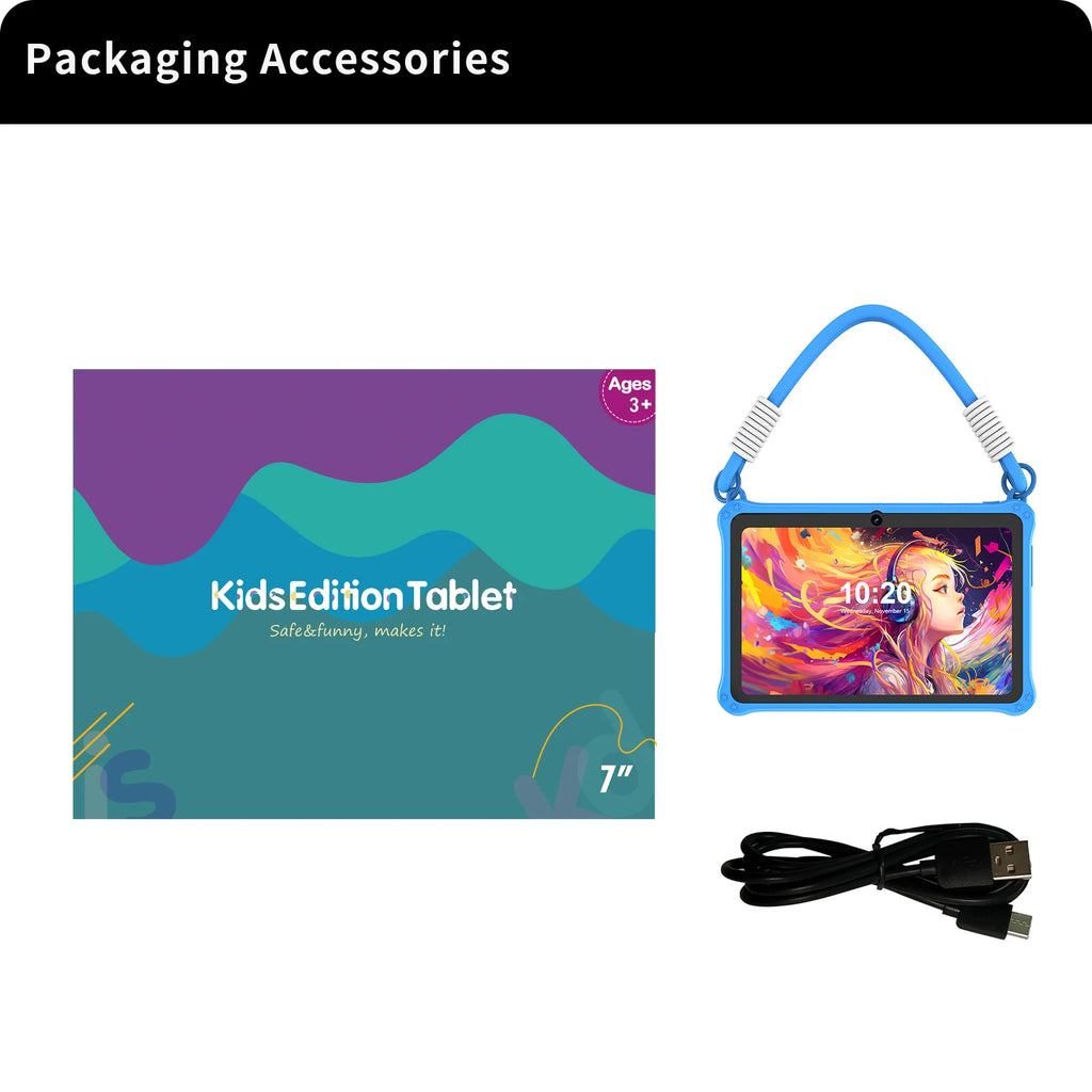 PRITOM K7 7" Kids Tablet – 4GB RAM, 32GB, Android 13, Wi-Fi, Parental Controls