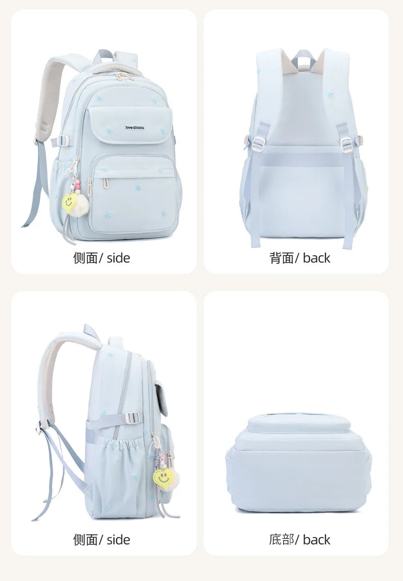 Girls School Backpack – Nylon Everyday Book Bag