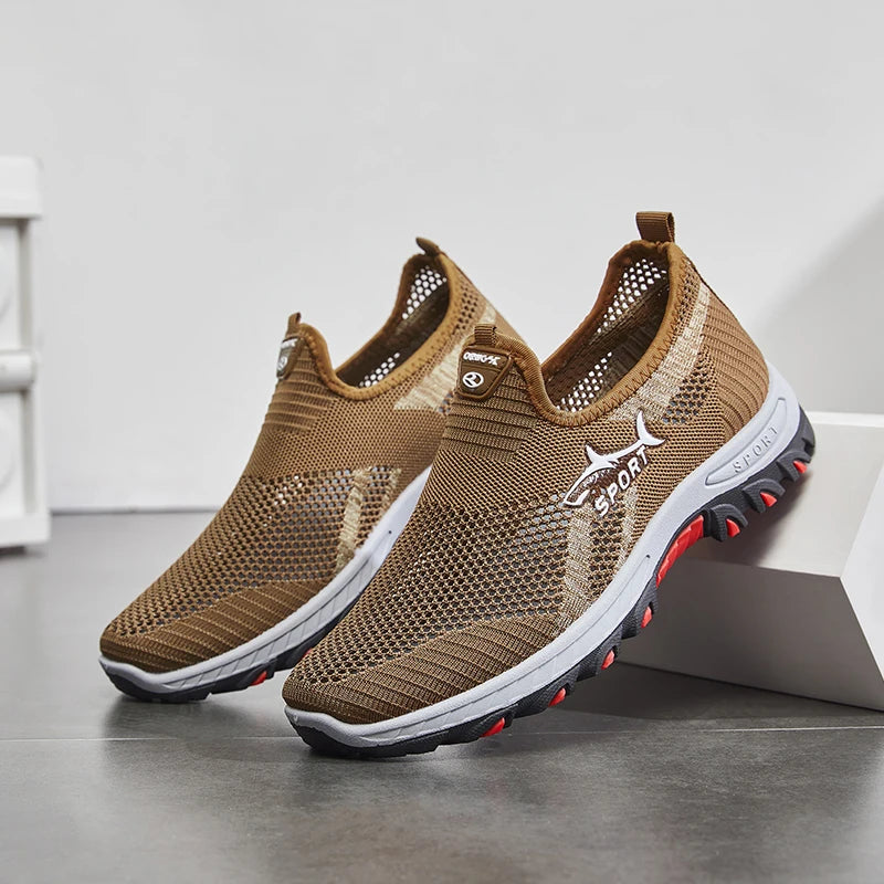 Men's Lightweight Slip-On Sneakers – Non-Slip Casual Hiking Shoes
