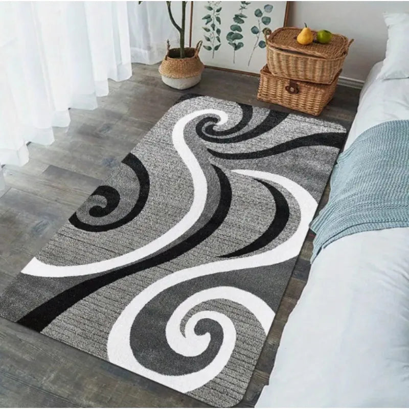 Modern Printed Floor Mat – Soft Lines Design, Living Room, Bedroom, Kitchen, Terrace & Office