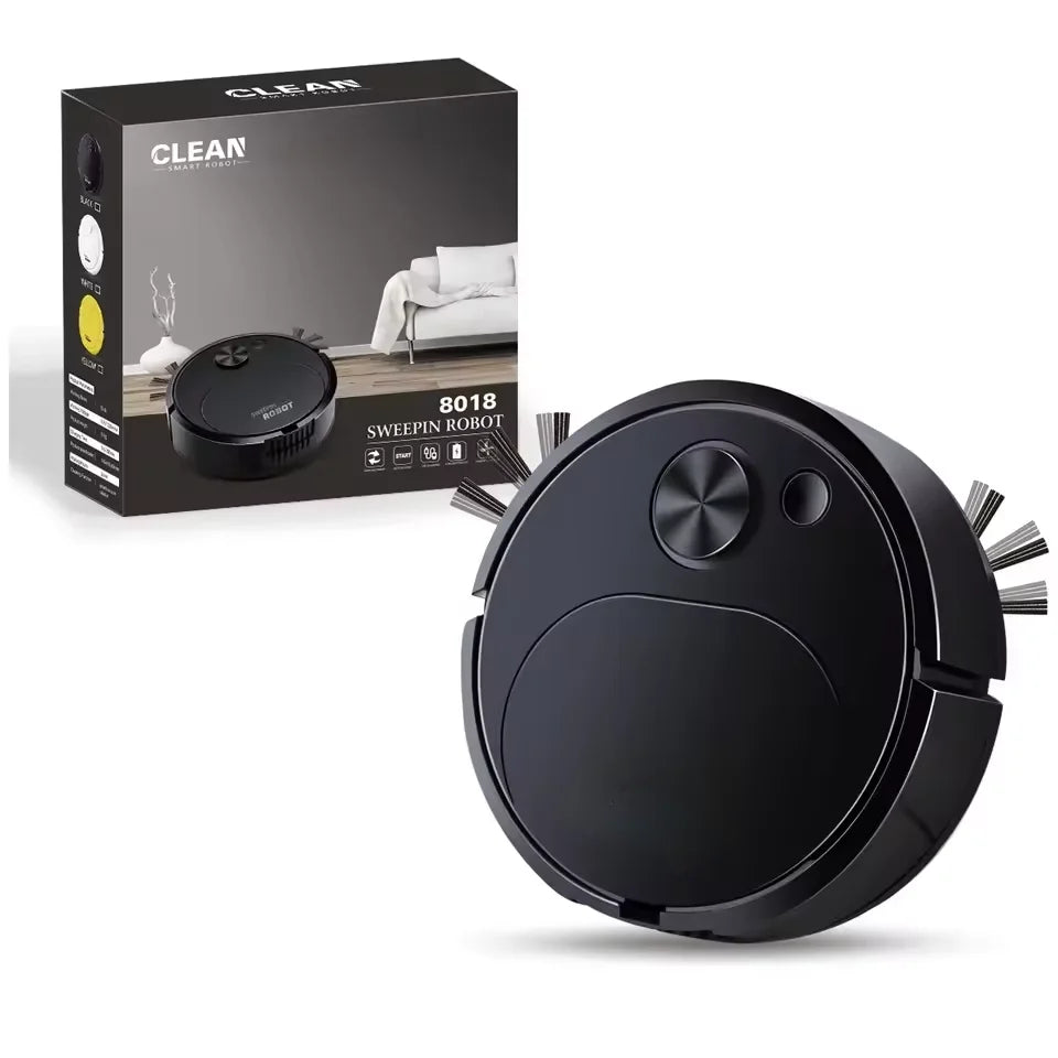 Mini Robot Vacuum Cleaner — 3-in-1 Sweep, Mop & Vacuum, 1500Pa, USB Charging, 20-Min Runtime