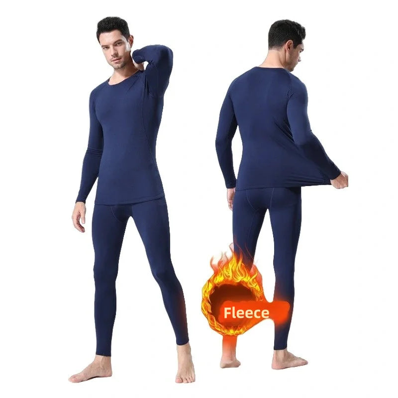 Men's Thin Fleece Thermal Compression Underwear — Warm Base Layer