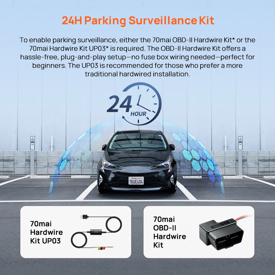 70mai M310 Plus 2K Dash Cam – 1440P QHD, 143° FOV, Voice Control, 24H Parking Guard, Night Vision