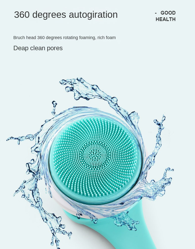 Silicone Electric Body Scrubber – IPX7 Waterproof Cordless Shower Brush with Back Massage & Exfoliating Heads