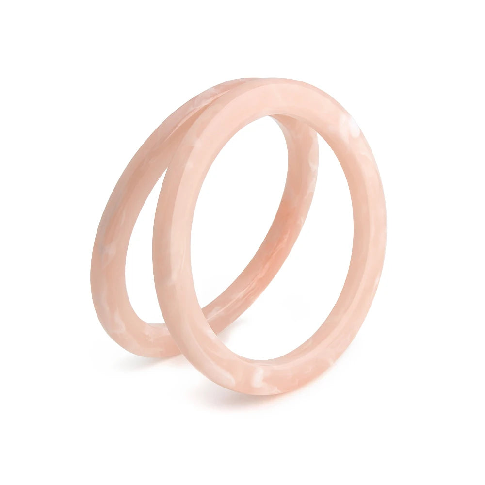 2PCS Circle Shape Resin Bag Handles Women's Bag Removable Plastic Wallet O-Ring DIY Handmade Wallet Accessories