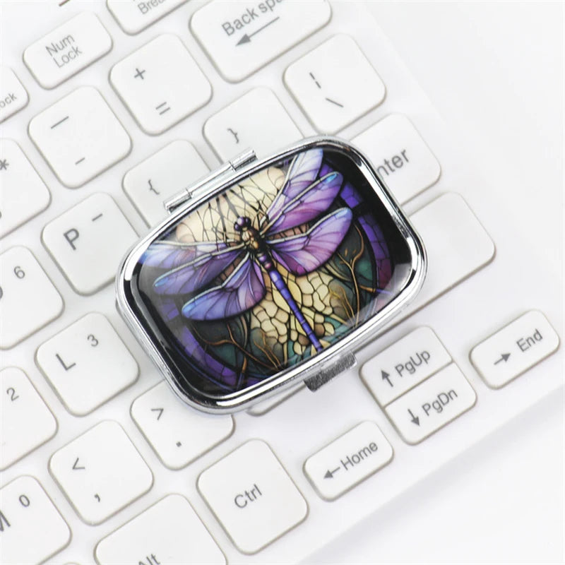 Colorful Metal Pill & Jewelry Organizer Box