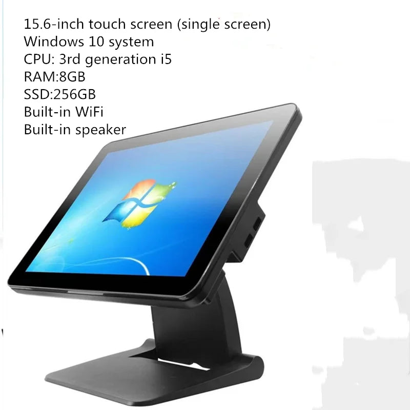 15.6" Touch Screen POS Terminal All-in-One PC – Intel i3/i5, 8GB RAM, Windows 10