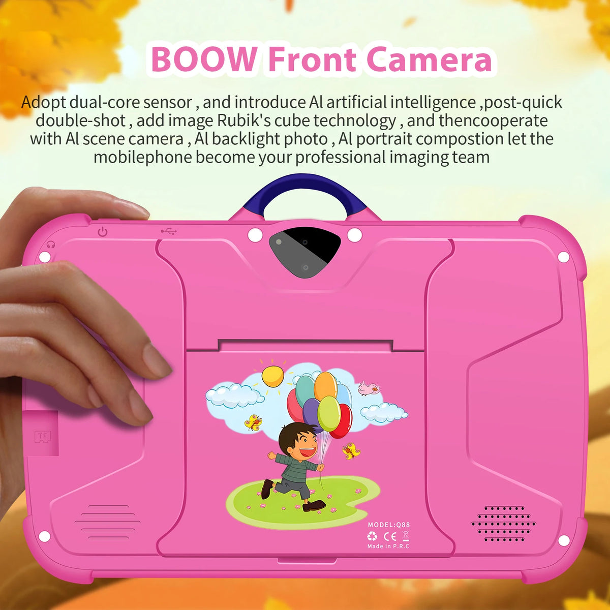 BDF 7" Kids Study Tablet – 4GB RAM, 64GB, Android 13, 5G Wi-Fi, Dual Camera