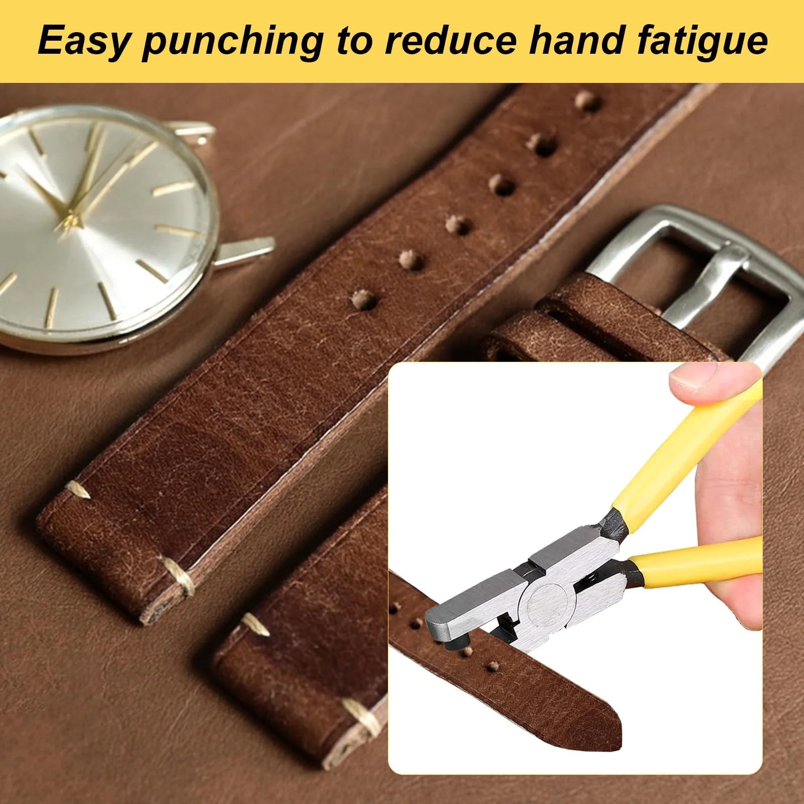 Universal Leather Watch Band Hole Punch Plier Tool