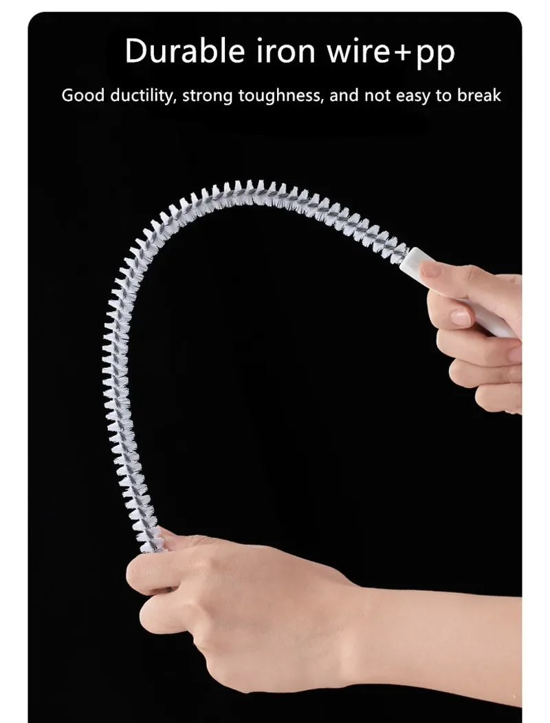 Flexible Drain Cleaning Brush — Pipe Dredging Tool for Bathroom, Kitchen & Sink Clogs