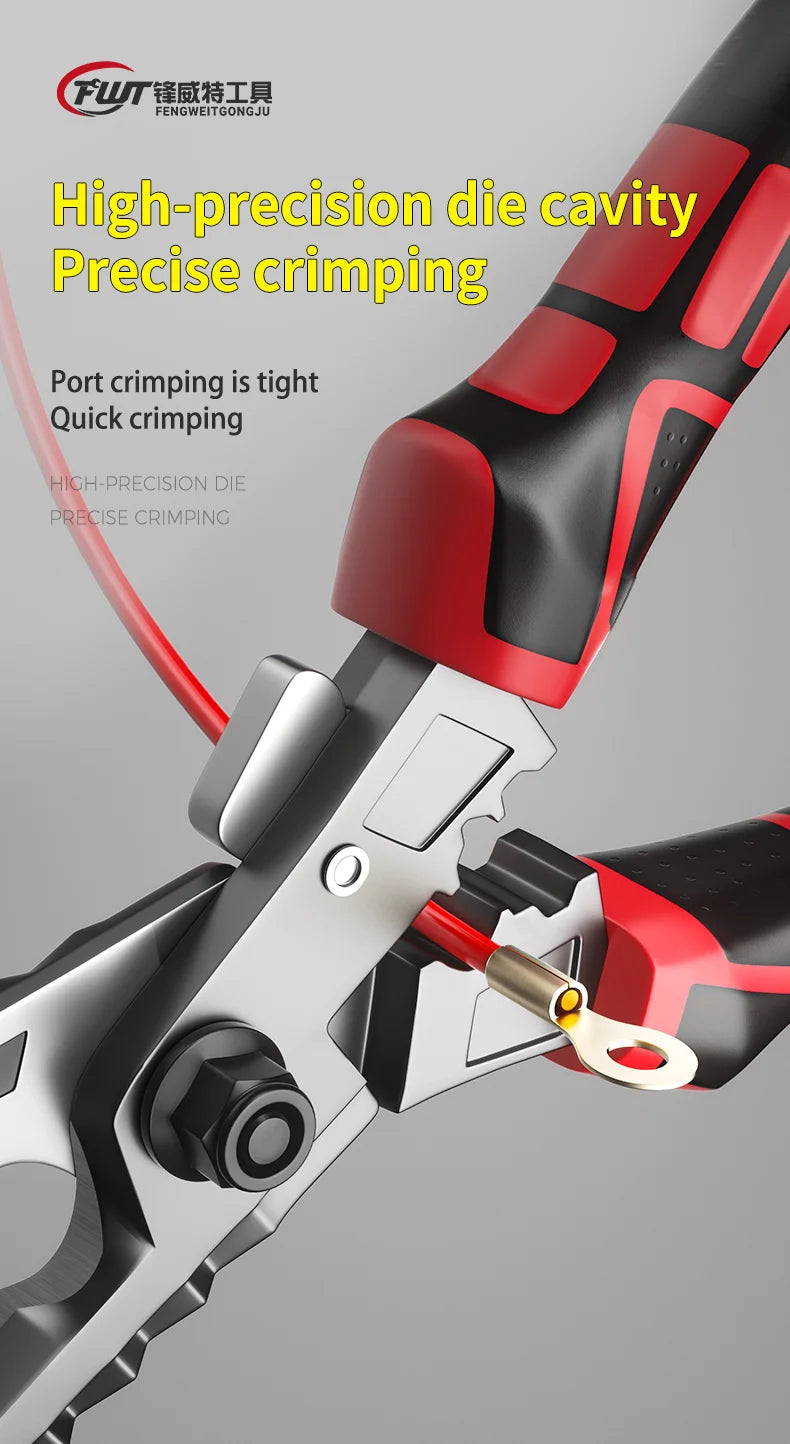 Multi-Functional Electrician Scissors — Heavy-Duty Cable Cutter, Crimping Tool & Sheet Metal Shears