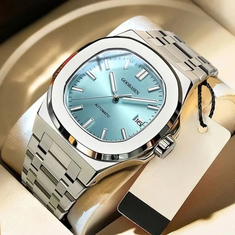 Men's Luxury Steel Strap Quartz Wristwatch | Luminous Waterproof Dress Watch