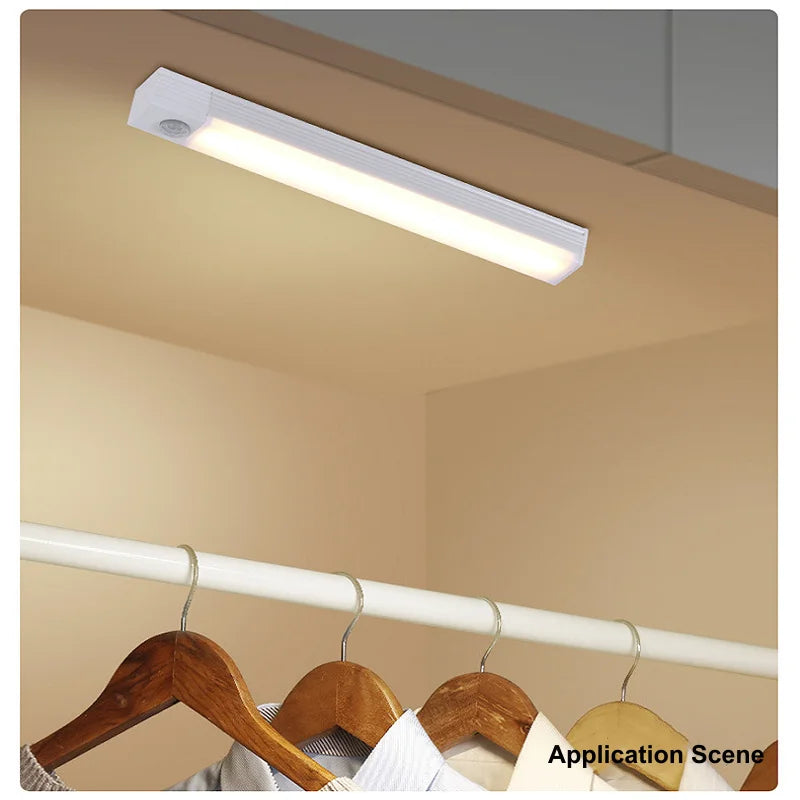 Wireless Motion Sensor LED Bar Light – USB-C Rechargeable, Magnetic Cabinet Lamp, 3 Color Temps, 4 Sizes