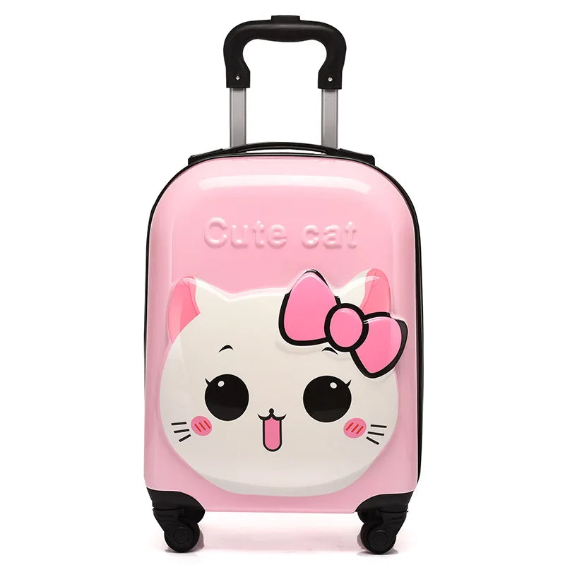 18" 3D Animal Kids Spinner Suitcase — ABS Hard Shell Carry-On for Young Travelers