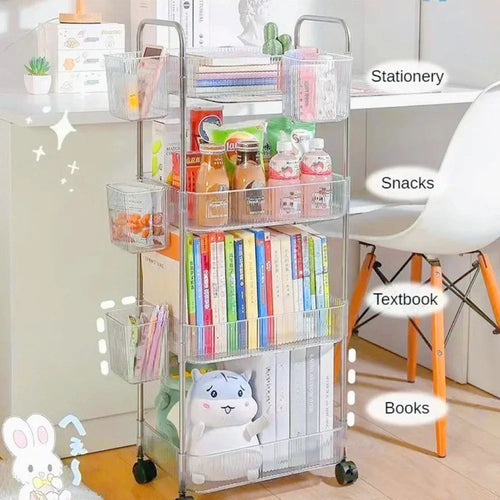 Acrylic Rolling Storage Cart — 2/3/4 Tier Organizer Trolley for Kitchen, Bathroom & Office