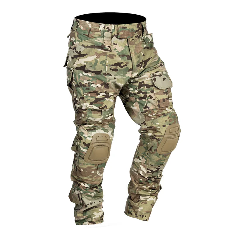 Men's Multicam Tactical Uniform Set – Combat Shirt & Cargo Pants for Airsoft & Hunting