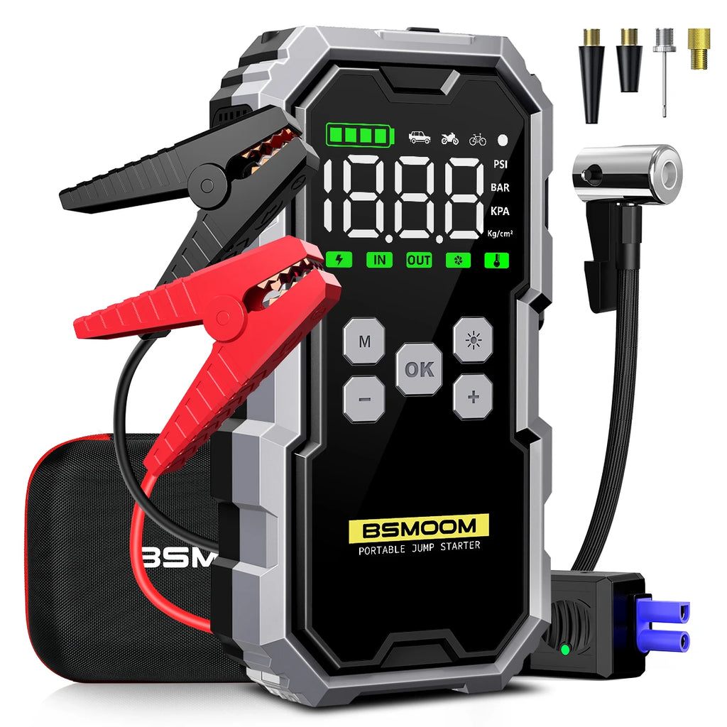 BIUBL 7000A Car Jump Starter with Air Compressor — 30000mAh Power Bank, 12V, Multi-Function