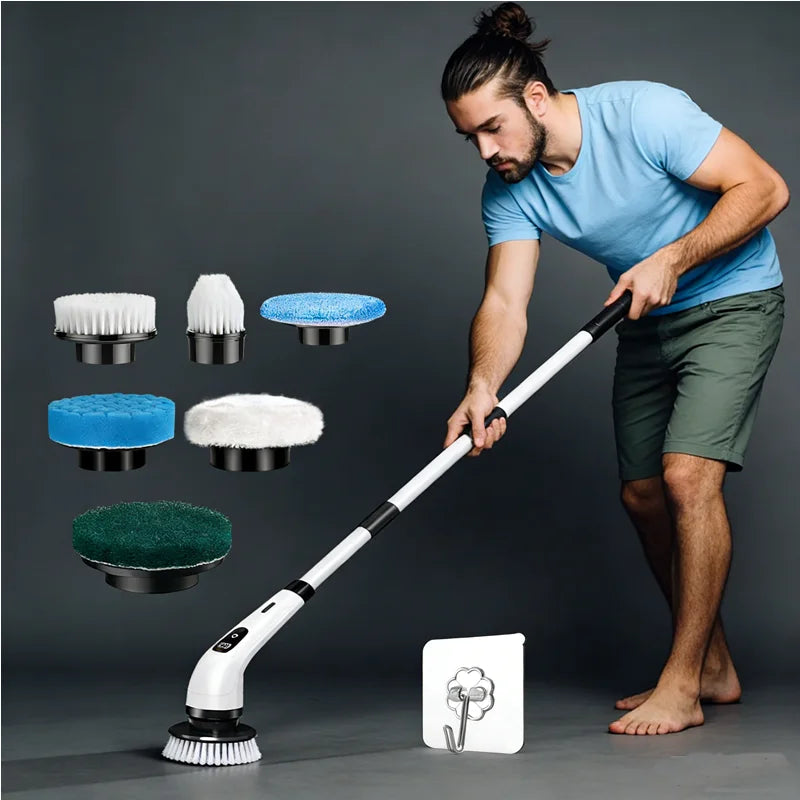 Cordless Household Spin Scrubber – Electric Multipurpose Cleaning Brush for Bathroom, Kitchen & Toilet