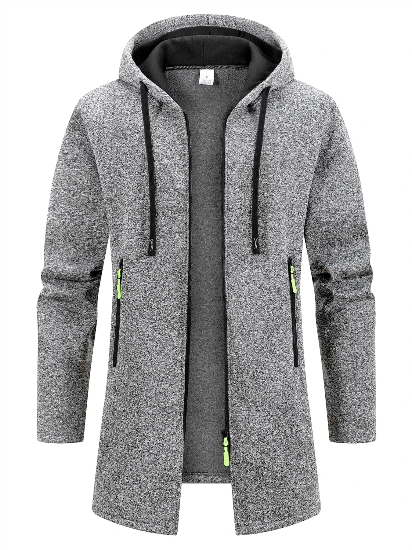 Men's Fleece Zip-Up Hoodie Jacket – Warm Knit Outerwear, S–3XL, 6 Colors