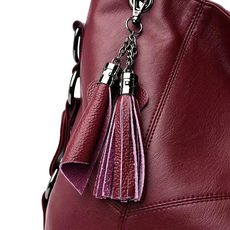 Large Capacity PU Leather Crossbody Tote Bag – Luxury Shoulder Bag for Women