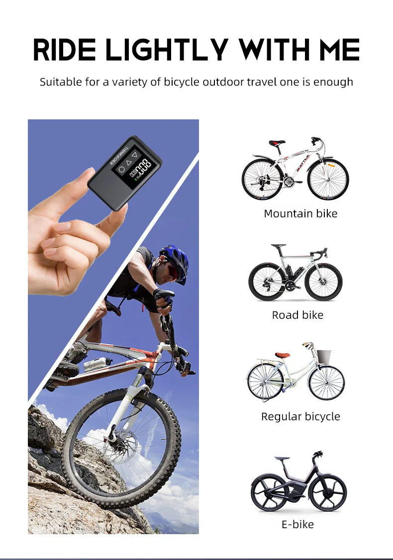 ThinkRider Pocket Bike Tire Pump with Digital Display