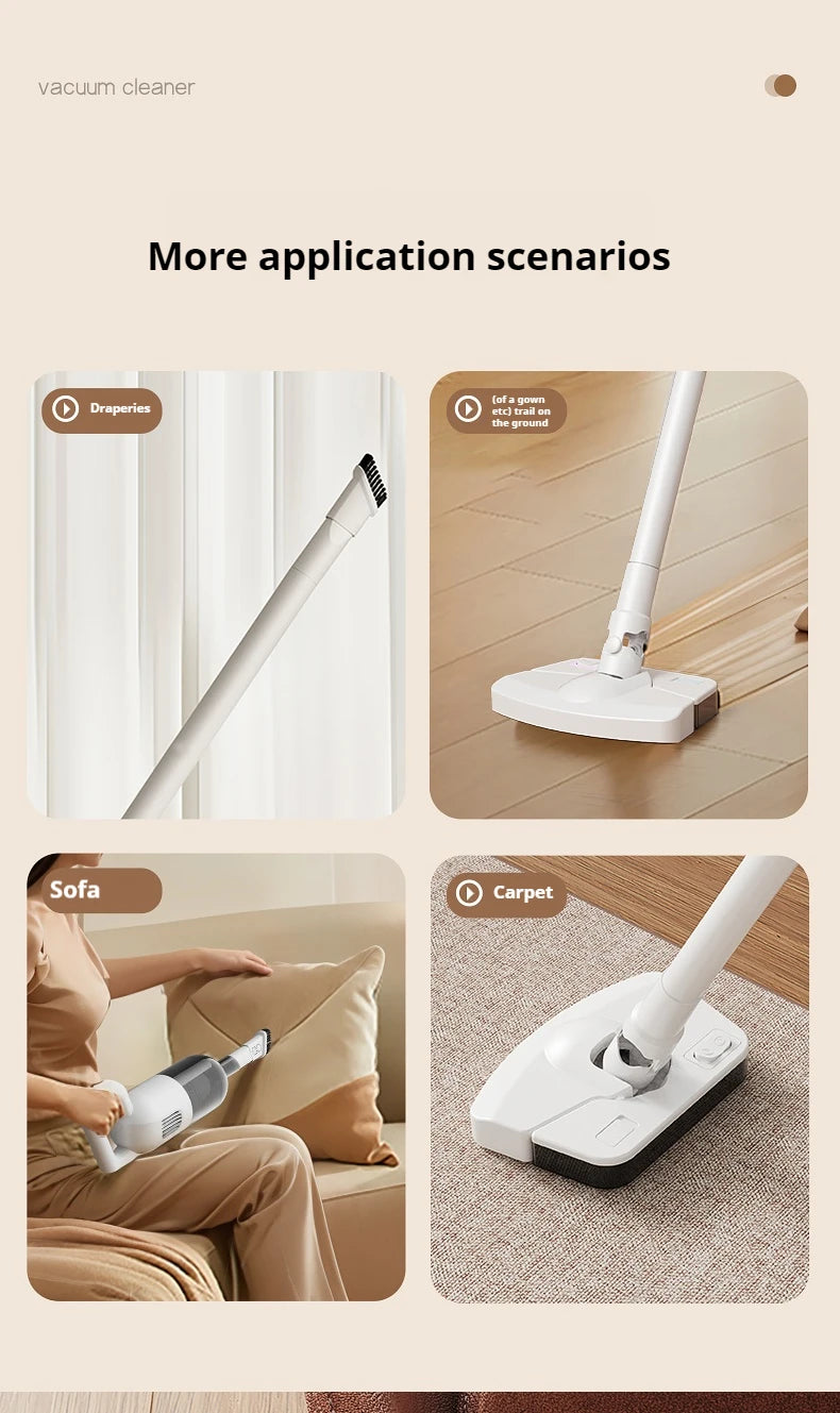 2-in-1 Cordless Vacuum & Mop – 22000Pa, 130° Multi-Angle, HEPA Filter, Pet Hair