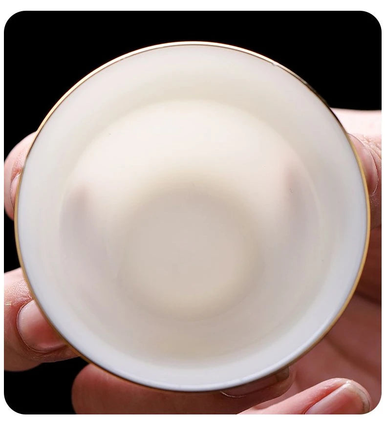 Porcelain Teacup Set – Six 60ml Tea Tasting Cups