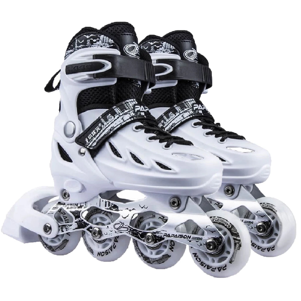 Adjustable Inline Roller Skate Shoes – Flashing 4-Wheel Speed Racing Sneakers for Outdoor Skating