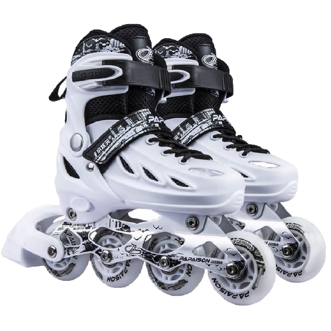 Adjustable Inline Roller Skate Shoes – Flashing 4-Wheel Speed Racing Sneakers for Outdoor Skating