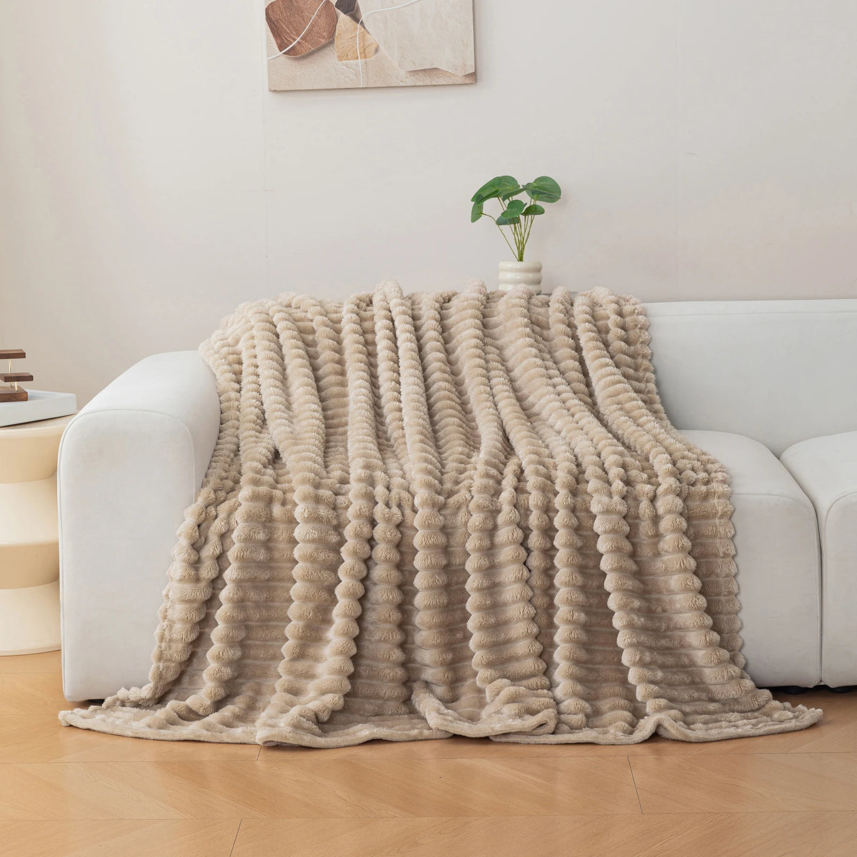 Soft Flannel Blanket – Warm Nap Throw in Multiple Colors, Christmas Gift Blanket