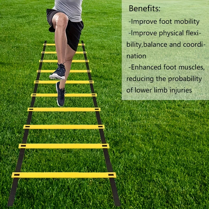 Agility Ladder Set – 2-10M Speed Training with Carry Bag for Soccer, Football, Footwork & Home Gym Drills