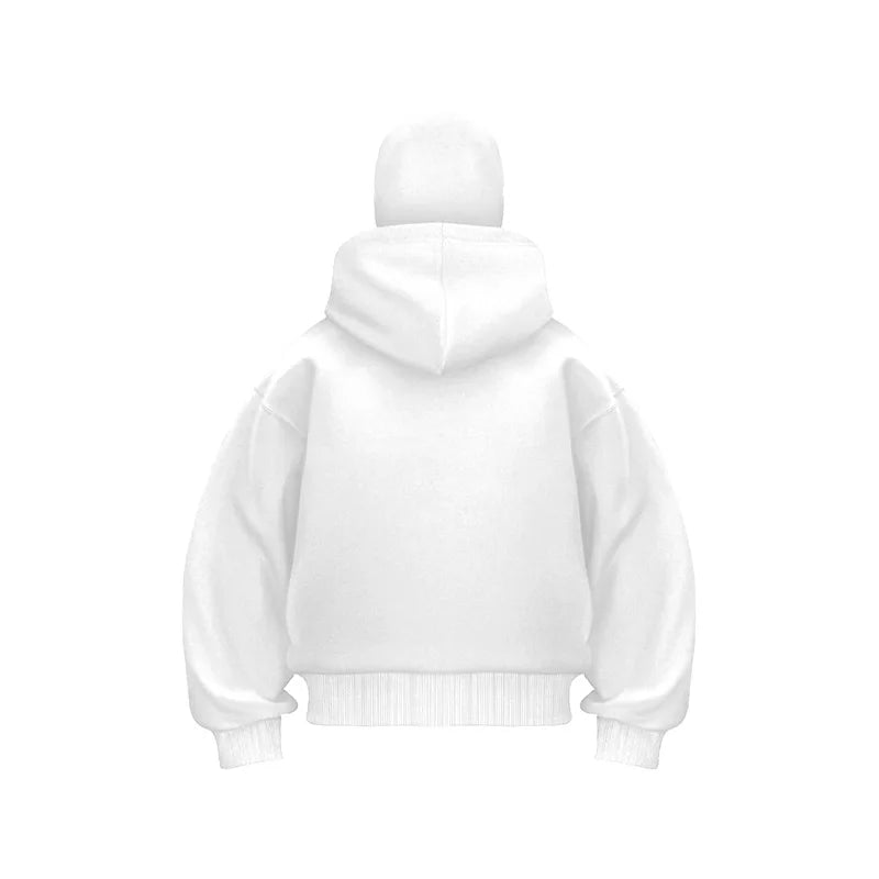 Women's Y2K Goth Double Hoodie Sweatshirt — Harajuku Fleece Pullover