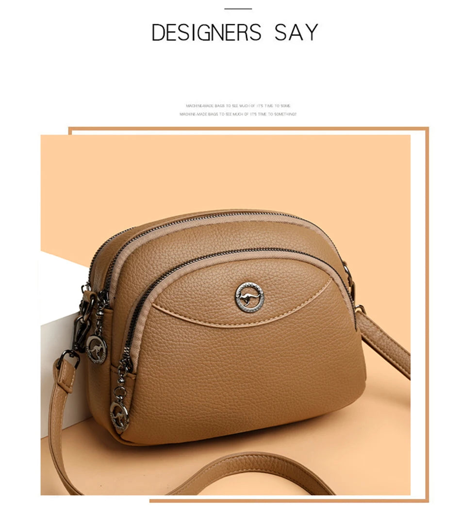 Luxury Solid Color Square Shoulder Crossbody Bag – Vintage PU Leather Messenger Handbag for Women
