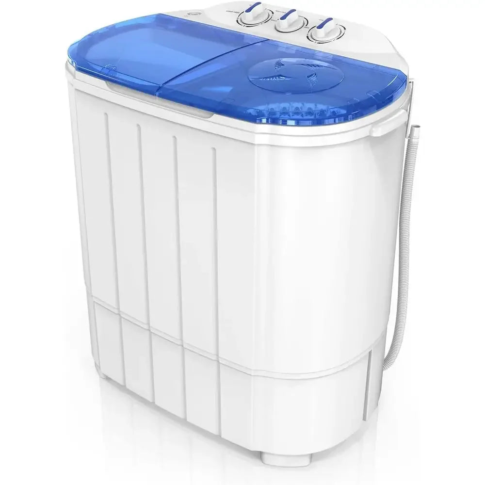 11 LBS Portable Washing Machine — Electric Washer & Dryer Combo with 7 lb Washer, 4 lb Spinner & Gravity Draining for Home & RV
