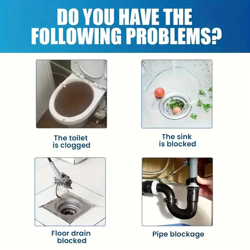 Blast Through Any Blockage — Home Strong Pipe Dredging Powder | Fast-Acting Bubble Formula, Dissolves Sewage & Oil, Multi-Purpose