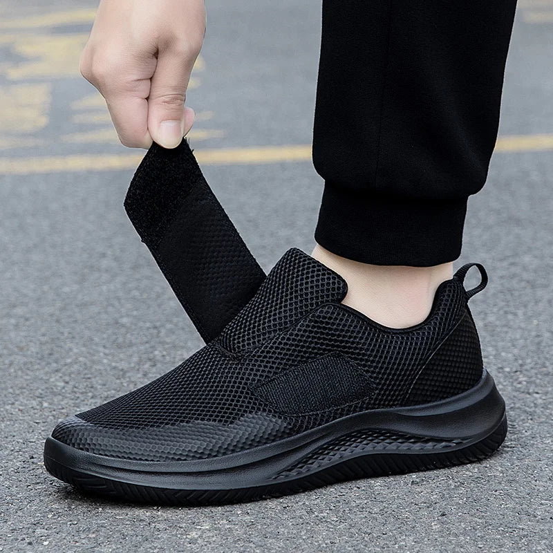 Men's Wide Orthopedic Diabetic Walking Shoes – Soft Adjustable for Swollen Feet, Bunions & Thumb Eversion