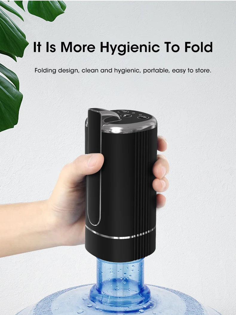 Mini Portable USB Water Dispenser Pump — Foldable Electric Bottle Pump for Home
