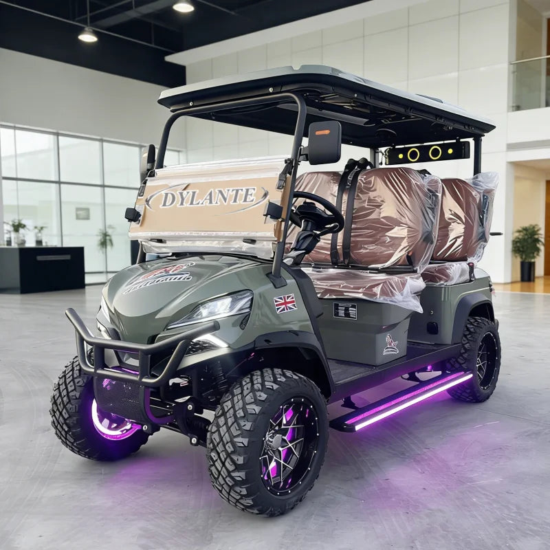 2026 Latest Solar Panel Charging Customized Off-Road 60V 4KW/5KW Outdoor Hunting Car Legal Electric Golf Cart