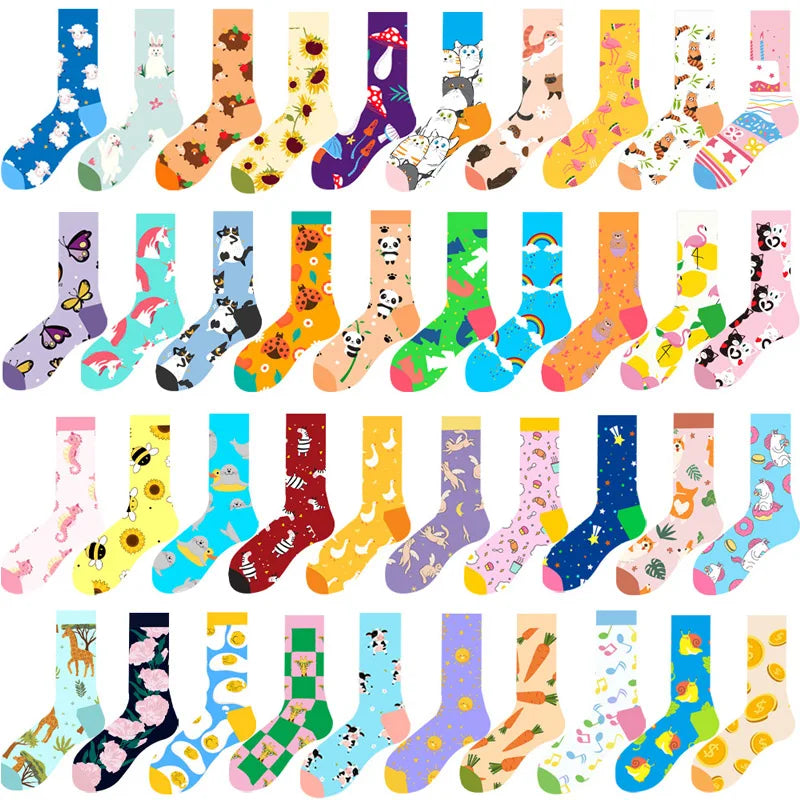Women's Animal Print Socks – Cotton-Blend Crew
