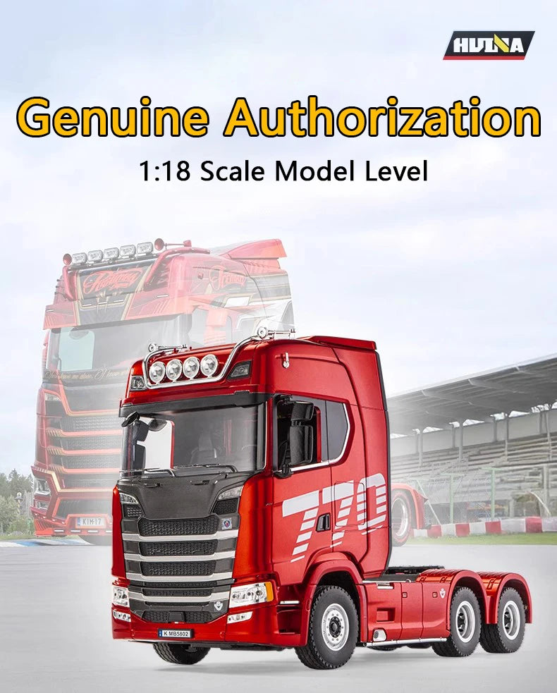 HUINA 1501 1/18 Scale 770S Alloy RC Engineering Tractor Truck with Light & Sound